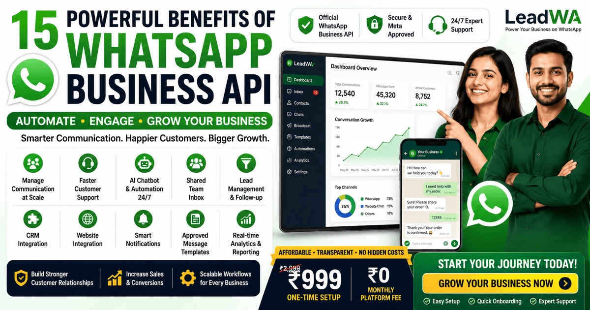 15 Benefits of WhatsApp Business API for Businesses in India
